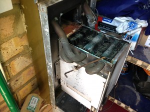 blocked heat exchanger due to lack of service
